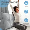 ELONEO Coussin dorsal 140 cm de large, coussin en forme de Voir les images du produit 6