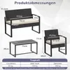 Komfortní zahradní set pro 4 osoby, skládající se ze 4 Náhled obrázku produktu 8