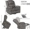 Fauteuil Luxe De Relaxation Et Massage Électrique, Gris Voir les images du produit 4