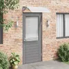 vidaXL Strieška na dvere sivá a transparentná 100x75 cm Náhľad obrázku produktu 2