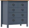 vidaXL Sideboard Hill Grau 79x40x80 cm Massivholz Kiefer - Produktbild-Vorschau 1