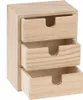 Holz-Box mit 3 Schubladen 14,5x11x7 cm Produktbild-Vorschau 2