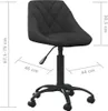 kancelářská židle vidaXL Black Velvet Náhled obrázku produktu 6