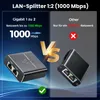 LAN Splitter 1 auf 2 Gigabit Ethernet Switch 2-Port Produktbild-Vorschau 3