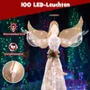 COSTWAY 150 cm podświetlana figura świąteczna, anioł ze 100 Podgląd zdjęcia produktu 12