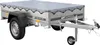 A trailer with a grey cover on a white background. Podgląd zdjęcia produktu