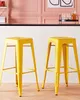 BELIANI Lot de 2 tabourets de bar en métal jaune or 76 cm Voir les images du produit 2