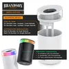 Collage showing a Brandson aroma diffuser with technical details and lighting features. Produktbild-Vorschau