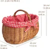 Creative Home Großer Picknickkorb mit rot karierter Produktbild-Vorschau 3