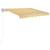 vidaXL Store manuel rétractable 350x250 cm jaune et blanc Voir les images du produit 1