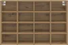 A front view of an empty wooden shelving unit. Náhľad obrázku produktu