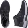A top-down view of a pair of black men's boots. Produktbild-Vorschau