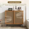 MODFU Buffet Rustique - Meuble de Rangement en Bois Noyer Voir les images du produit 6