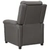 Rear view of a dark gray fabric recliner chair. Náhľad obrázku produktu