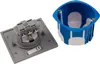 A product shot of an electrical socket and its mounting box, isolated on a white background. Anteprima dell’immagine prodotto