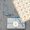 Maritime Aufkleber Muschel sandfarbe beige weiß 4 cm rund 1 Produktbild-Vorschau 2