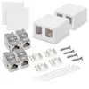 kwmobile 2x CAT 6A Aufputz Netzwerkdose inkl. 4x Keystone Produktbild-Vorschau 4