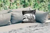 MuchoWow® Outdoor Kissen - Antilope - Schwarz und weiß - Produktbild-Vorschau 2