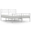 Bettgestell mit Kopf- und Fußteil Metall Weiß 120x190 cm Produktbild-Vorschau 1