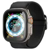 A close-up of an Apple Watch Ultra with a black sport loop band, displaying a detailed watch face with various metrics. Anteprima dell’immagine prodotto