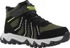 A single green and black boy's hiking boot is shown against a white background. Voir les images du produit