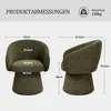 Duhome Sessel Wohnzimmer Grün Drehstuhl aus Bouclé Produktbild-Vorschau 3