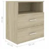 vidaXL Tables de nuit 2 pcs. chêne Sonoma 50x32x60 cm Voir les images du produit 8