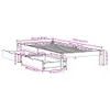 Massivholzbett ohne Matratze Wachsbraun 90x190 cm Produktbild-Vorschau 10