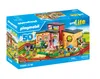 A Playmobil toy set depicting a pet hotel with various animals and figures. Produktbild-Vorschau