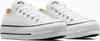 A pair of white Converse platform sneakers. Voir les images du produit
