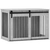 A dog crate with a sliding door and a barn door track. Anteprima dell’immagine prodotto