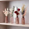 4er Set Vase Rosa H14cm Glas Blumenvase Tischdeko Frühling Produktbild-Vorschau 3