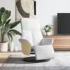 A white recliner chair with a footrest is shown in a living room setting with plants and a TV stand in the background. Produktbild-Vorschau