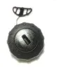 A black Stihl fuel cap with a tethered retainer is shown against a white background. Produktbild-Vorschau