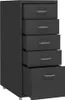 vidaXL Aktenschrank mit Rollen Anthrazit 28x41x69 cm Metall Produktbild-Vorschau 4