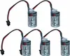 A group of six Toshiba lithium batteries with attached wires and connectors, arranged in two rows on a white background. Náhled obrázku produktu