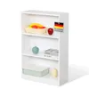 Bücherregal, Weißes Standregal aus Holz mit 3 Etagen, 60 x Produktbild-Vorschau 1
