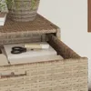 vidaXL Mobile da giardino Beige 55x55x111 cm Poly Rattan Anteprima dell’immagine prodotto 5