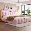 180x200 cm Polsterbett Doppelbett mit LED, USB & Typ-C, Produktbild-Vorschau 3