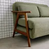 sweeek - 2-Sitzer Schlafsofa aus nussbaumfarbenem Heveaholz Produktbild-Vorschau 4