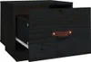 Nachttisch Schwarz 40x34x35 cm Massivholz Kiefer Produktbild-Vorschau 6