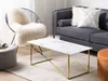 BELIANI Couchtisch Weiß mit Gold 100 x 50 cm in Marmor Produktbild-Vorschau 2