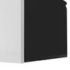 A close-up view of the corner of a white and black TV cabinet. Anteprima dell’immagine prodotto