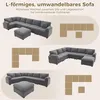 Divano modulare a U Merax XXL, divano ad angolo a L con Anteprima dell’immagine prodotto 9