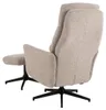 London fauteuil recliner met voetenbank bouclé beige. Productafbeelding-voorbeeld 3
