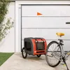 vidaXL Fahrradanhänger Hunde Orange und Grau Oxford-Gewebe Produktbild-Vorschau 2