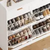 Armoire à chaussures AODEMOKO avec 4 portes, étagère à Voir les images du produit 6