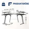 UISEBRT L-förmiger Winkelschreibtisch 120x120cm, wahlweise Produktbild-Vorschau 2