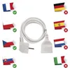 Prodlužovací kabel 1,5 m / 1 zásuvka / bílý / PVC / 1 mm2 Náhled obrázku produktu