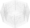 Sechseckiges Gabionen-Hochbeet 100×90×50 cm Produktbild-Vorschau 2